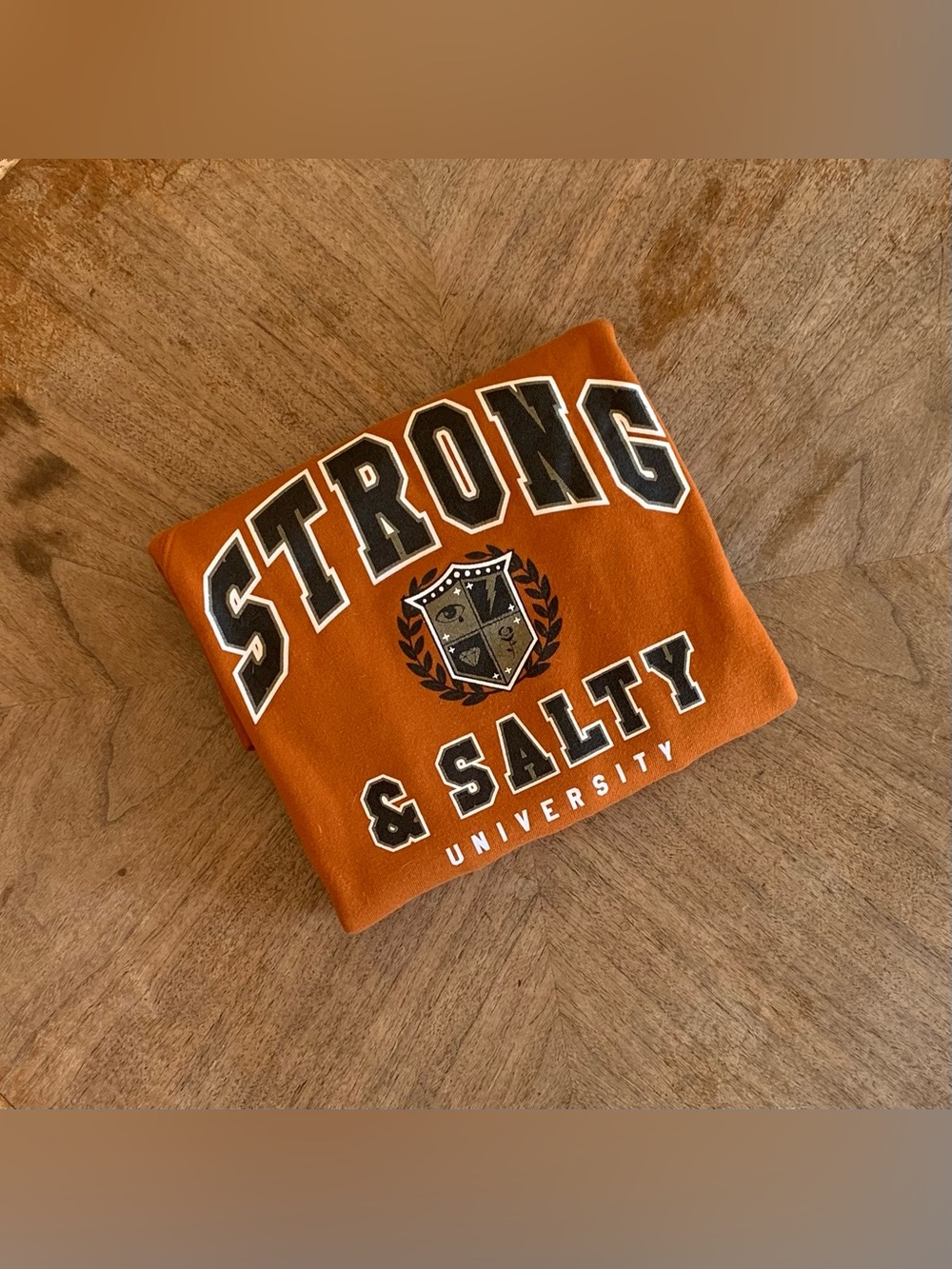 DNDL Strong and Salty University Rust Crew Sweatshirt